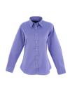 UC703 Ladies Pinpoint Oxford Fill Sleeve Shirt Mid Blue colour image